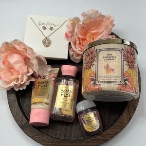 NWT Bath & Body Works Pink Pineapple Sunrise Gift Collection